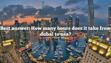 Best answer: How many hours does it take from dubai to usa?