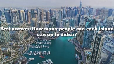 Best answer: How many people can each island can up to dubai?