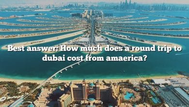 Best answer: How much does a round trip to dubai cost from amaerica?