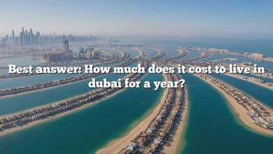 Best answer: How much does it cost to live in dubai for a year?