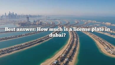 Best answer: How much is a license plate in dubai?