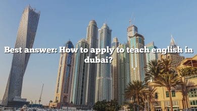 Best answer: How to apply to teach english in dubai?