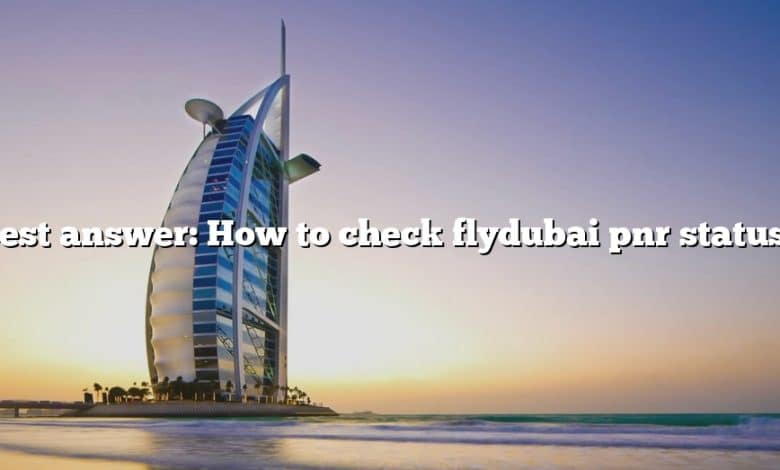 Best answer: How to check flydubai pnr status?