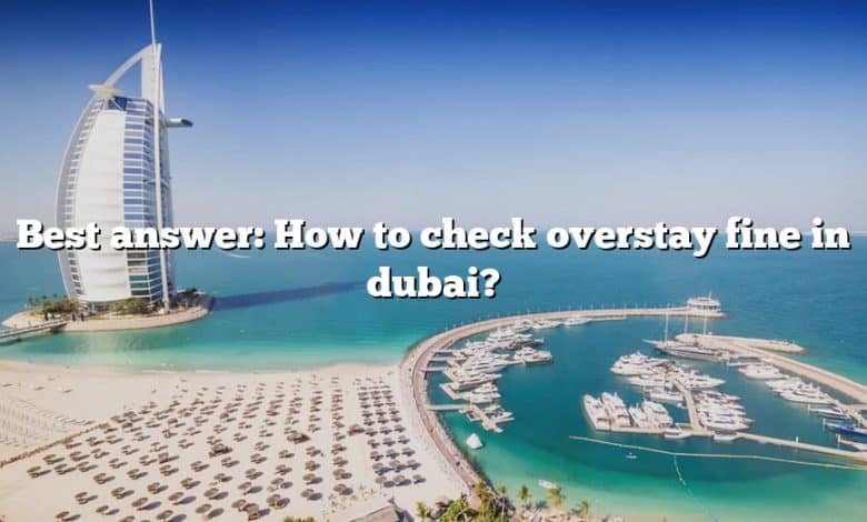 Best answer: How to check overstay fine in dubai?