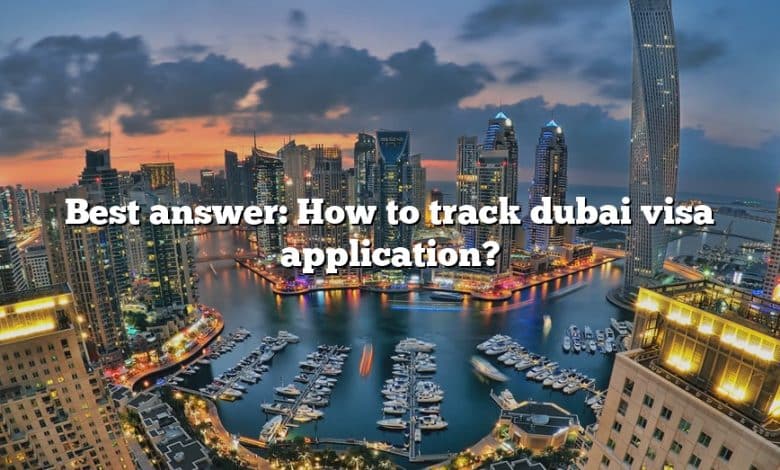 Best answer: How to track dubai visa application?