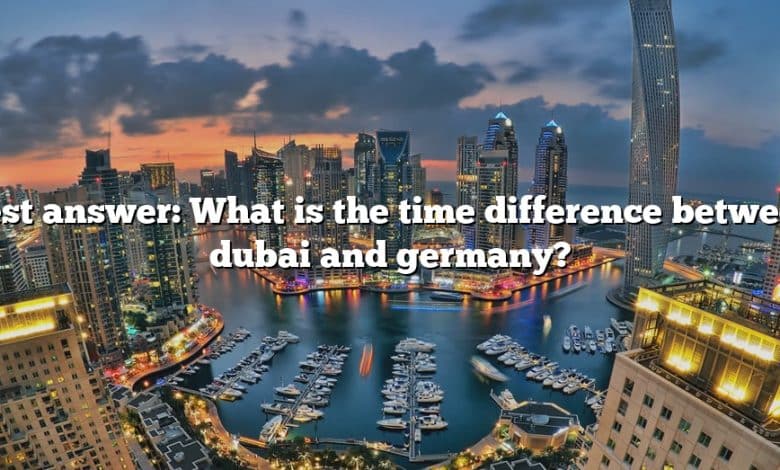 Best answer: What is the time difference between dubai and germany?