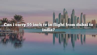 Can i carry 55 inch tv in flight from dubai to india?