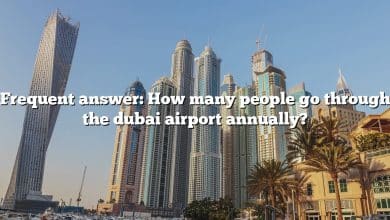 Frequent answer: How many people go through the dubai airport annually?