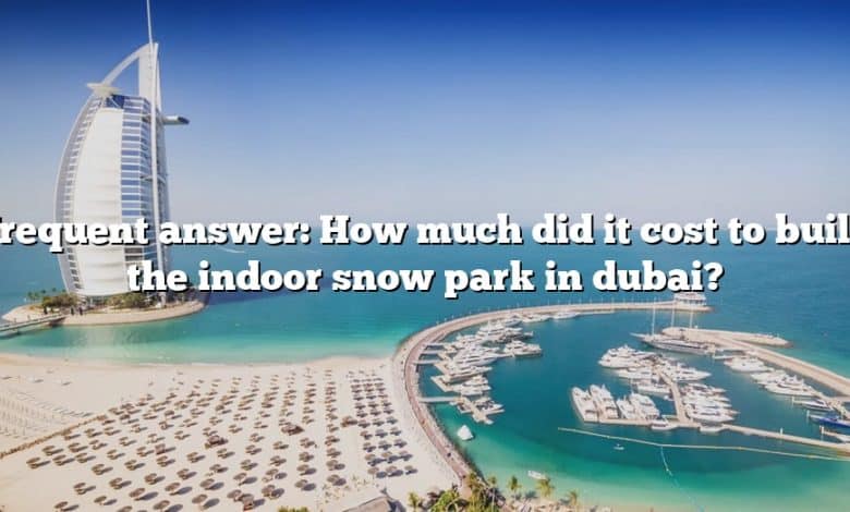 Frequent answer: How much did it cost to build the indoor snow park in dubai?