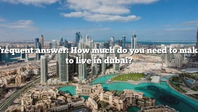 Frequent answer: How much do you need to make to live in dubai?