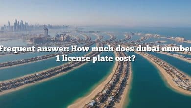 Frequent answer: How much does dubai number 1 license plate cost?