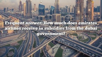 Frequent answer: How much does emirates airlines receive in subsidies from the dubai government?