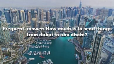 Frequent answer: How much is to send things from dubai to abu dhabi?