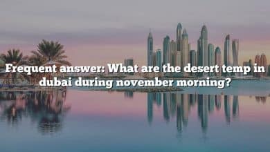 Frequent answer: What are the desert temp in dubai during november morning?