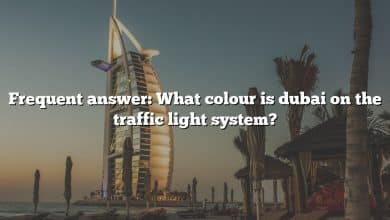 Frequent answer: What colour is dubai on the traffic light system?