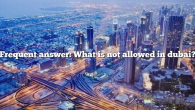 Frequent answer: What is not allowed in dubai?