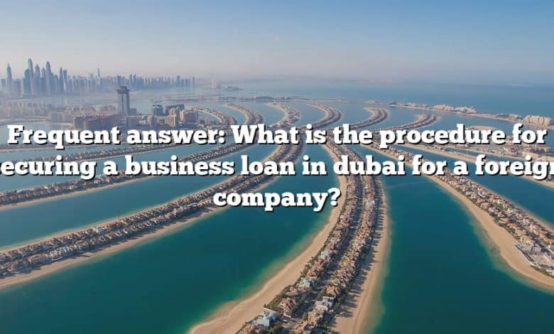 Frequent answer: What is the procedure for securing a business loan in dubai for a foreign company?