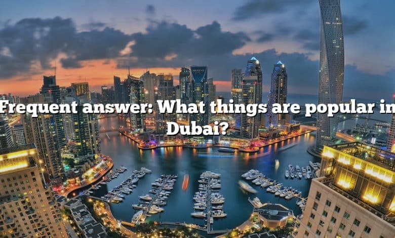 Frequent answer: What things are popular in Dubai?