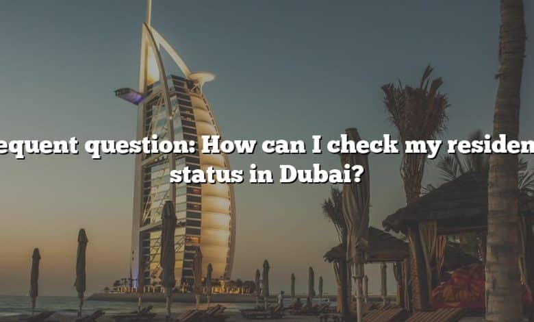 Frequent question: How can I check my residency status in Dubai?
