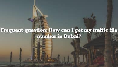 Frequent question: How can I get my traffic file number in Dubai?