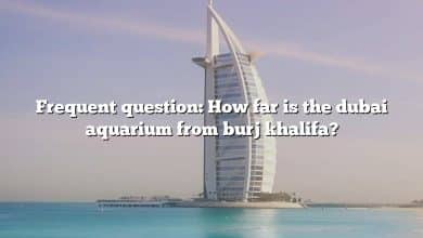 Frequent question: How far is the dubai aquarium from burj khalifa?