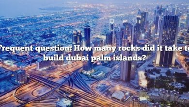 Frequent question: How many rocks did it take to build dubai palm islands?