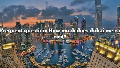 Frequent question: How much does dubai metro cost?