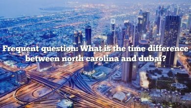 Frequent question: What is the time difference between north carolina and dubai?