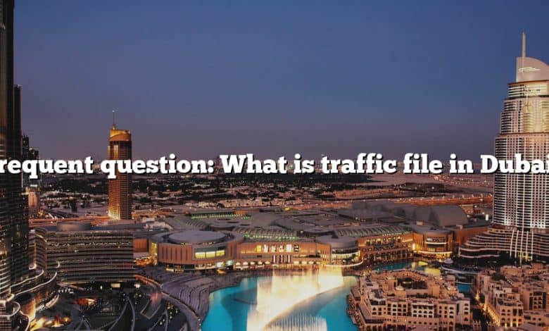 Frequent question: What is traffic file in Dubai?