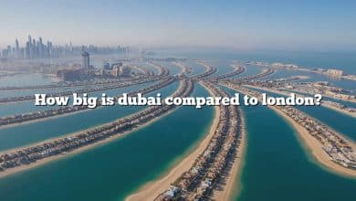 How big is dubai compared to london?
