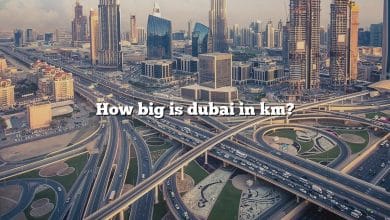 How big is dubai in km?