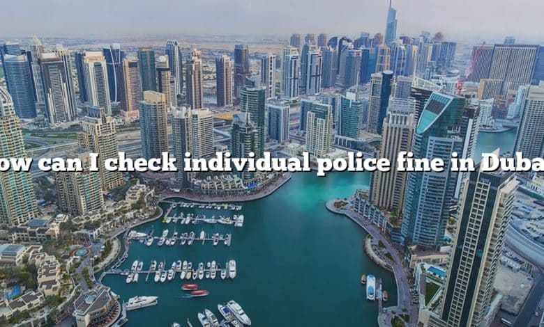 How can I check individual police fine in Dubai?