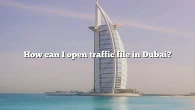How can I open traffic file in Dubai?