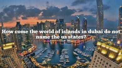 How come the world of islands in dubai do not name the us states?