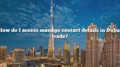 How do I access manage contact details in Dubai trade?
