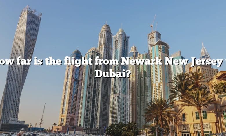 How far is the flight from Newark New Jersey to Dubai?