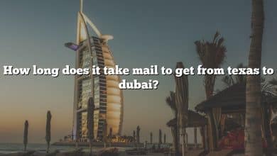 How long does it take mail to get from texas to dubai?