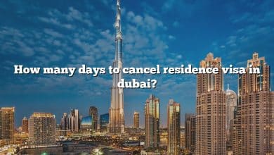How many days to cancel residence visa in dubai?