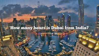 How many hours is Dubai from India?