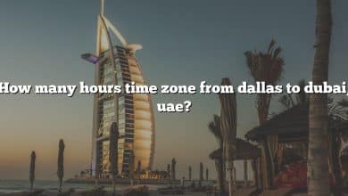 How many hours time zone from dallas to dubai, uae?