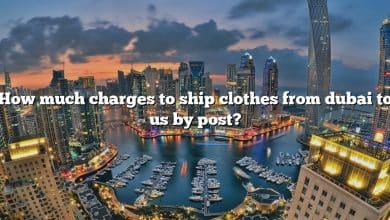 How much charges to ship clothes from dubai to us by post?