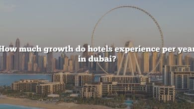 How much growth do hotels experience per year in dubai?