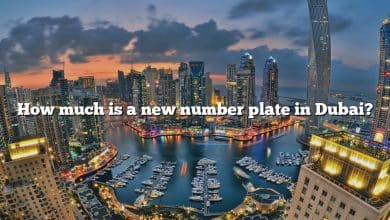 How much is a new number plate in Dubai?