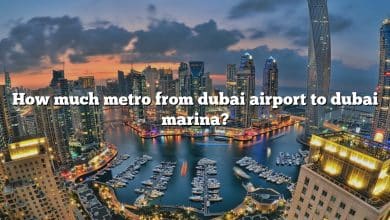 How much metro from dubai airport to dubai marina?