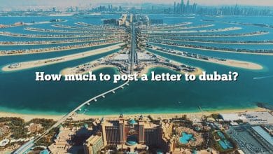 How much to post a letter to dubai?