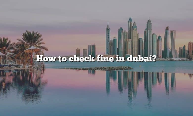 How to check fine in dubai?