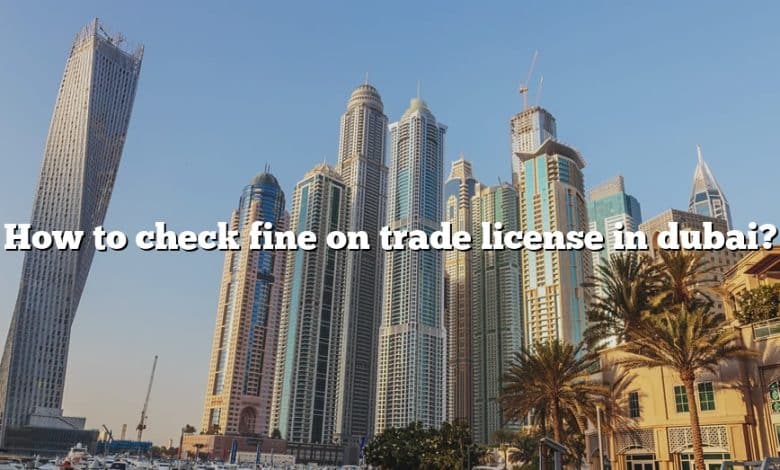 How to check fine on trade license in dubai?