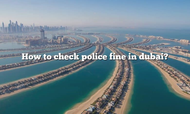 How to check police fine in dubai?