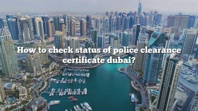 How to check status of police clearance certificate dubai?