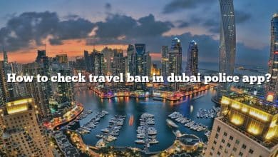 How to check travel ban in dubai police app?